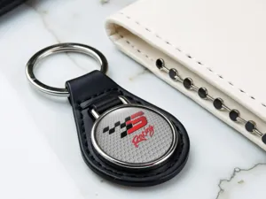 Leather Key Ring Holder Glossy Edition Racing Touch